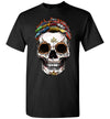 Dodge Challenger Art T-shirt - Halloween Stylized Skull From Dodge Challengers Colorful Version