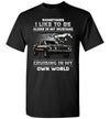 Mustang Art T-shirt - I Like To Be Alone In My Mustang Cruising In My Own World T-shirt