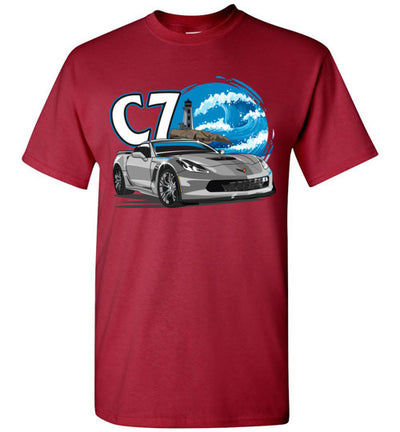 Vette C7 Cartoon Art T-shirt