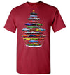 Dodge Challenger Christmas T-Shirt - Christmas Tree From All Dodge Challengers