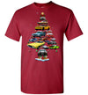 Dodge Challenger Christmas T-Shirt - Christmas Tree From All Dodge Challengers New Version