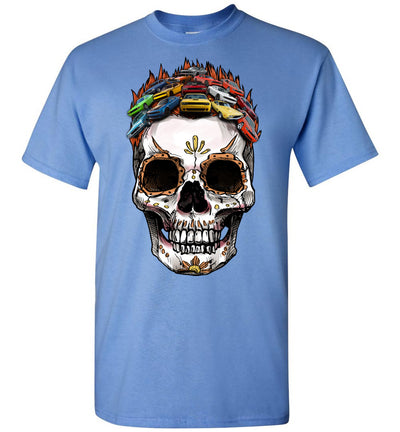 Dodge Challenger Art T-shirt - Halloween Stylized Skull From Dodge Challengers Colorful Version