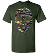 Dodge Challenger Art T-shirt - Halloween Stylized Skull From Dodge Challenger Collection