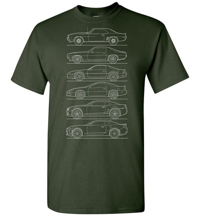 Camaro Art T-shirt - Camaro Silhouette Collection Round Neck Tee