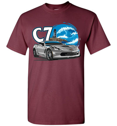 Vette C7 Cartoon Art T-shirt