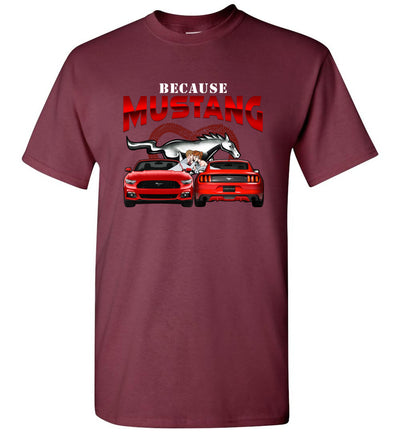 Mustang Art T-shirt - Because Mustang T-shirt