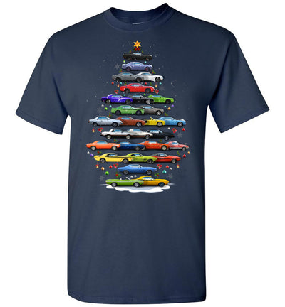 Dodge Challenger Christmas T-Shirt - Christmas Tree From All Dodge Challengers