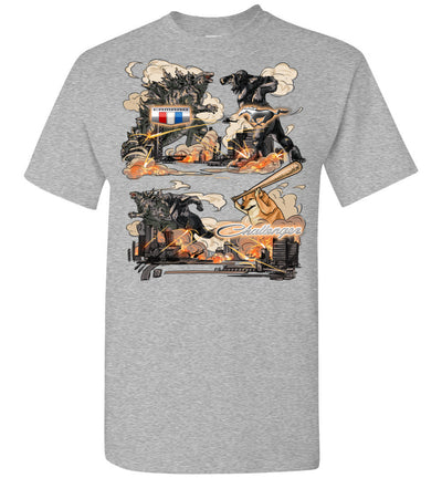 Dodge Challenger Art T-shirt - Dodge Challenger Is The Real King Logo Version