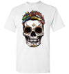 Dodge Challenger Art T-shirt - Halloween Stylized Skull From Dodge Challengers Colorful Version