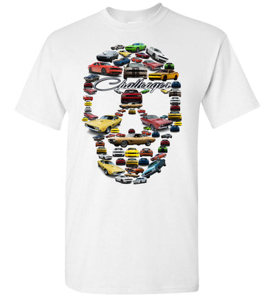 Dodge Challenger Art T-shirt - Halloween Stylized Skull From Dodge Challenger Collection