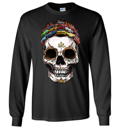 Dodge Challenger Art T-shirt - Halloween Stylized Skull From Dodge Challengers Colorful Version