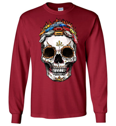 Mustang Art T-shirt - Halloween Stylized Skull From Mustangs Colorful Version