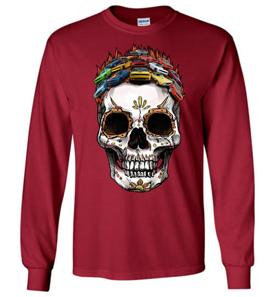 Dodge Challenger Art T-shirt - Halloween Stylized Skull From Dodge Challengers Colorful Version