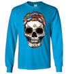 Mustang Art T-shirt - Halloween Stylized Skull From Mustangs Colorful Version