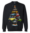 Dodge Challenger Christmas Sweatshirt - Christmas Tree From All Dodge Challengers New Version