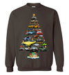 Dodge Challenger Christmas Sweatshirt - Christmas Tree From All Dodge Challengers