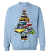 Dodge Challenger Christmas Sweatshirt - Christmas Tree From All Dodge Challengers New Version