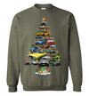 Dodge Challenger Christmas Sweatshirt - Christmas Tree From All Dodge Challengers