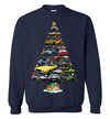 Dodge Challenger Christmas Sweatshirt - Christmas Tree From All Dodge Challengers