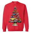 Dodge Challenger Christmas Sweatshirt - Christmas Tree From All Dodge Challengers