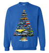 Dodge Challenger Christmas Sweatshirt - Christmas Tree From All Dodge Challengers