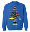 Dodge Challenger Christmas Sweatshirt - Christmas Tree From All Dodge Challengers New Version