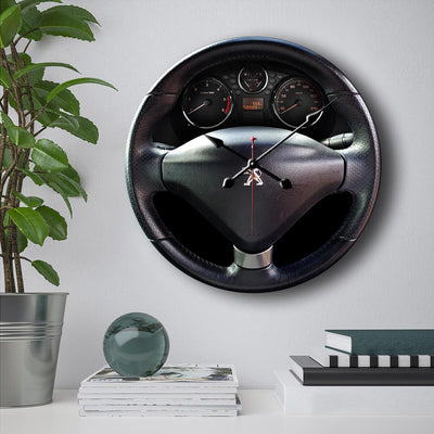 Peugeot Steering Wheel Wall Clock