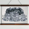 911 Flat-Six Engine Framed Canvas Wall Art