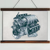 426 Hemi Engine Framed Canvas Wall Art