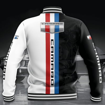 Camaro Baseball Jacket - All Over Print Camaro Art Design