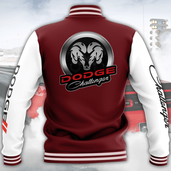 Dodge Challenger Baseball Jacket - Stylish Varsity Jacket For True