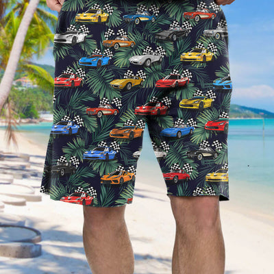 Vette Collection Art Hawaiian Shirt and Beach Short