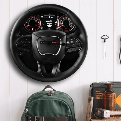 Challenger Steering Wheel Wall Clock