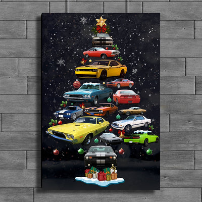 Challenger Christmas Tree Canvas Wall Art