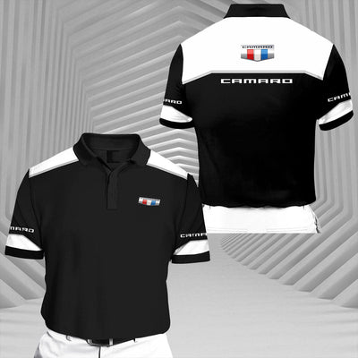 Camaro Polo T-Shirt - Racing Series Short Sleeve Sport Shirt