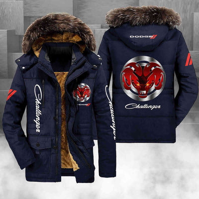 Dodge Challenger Premium Parka Jacket - Parka Coat With Fur Trim Hood For Dodge Challenger Fans