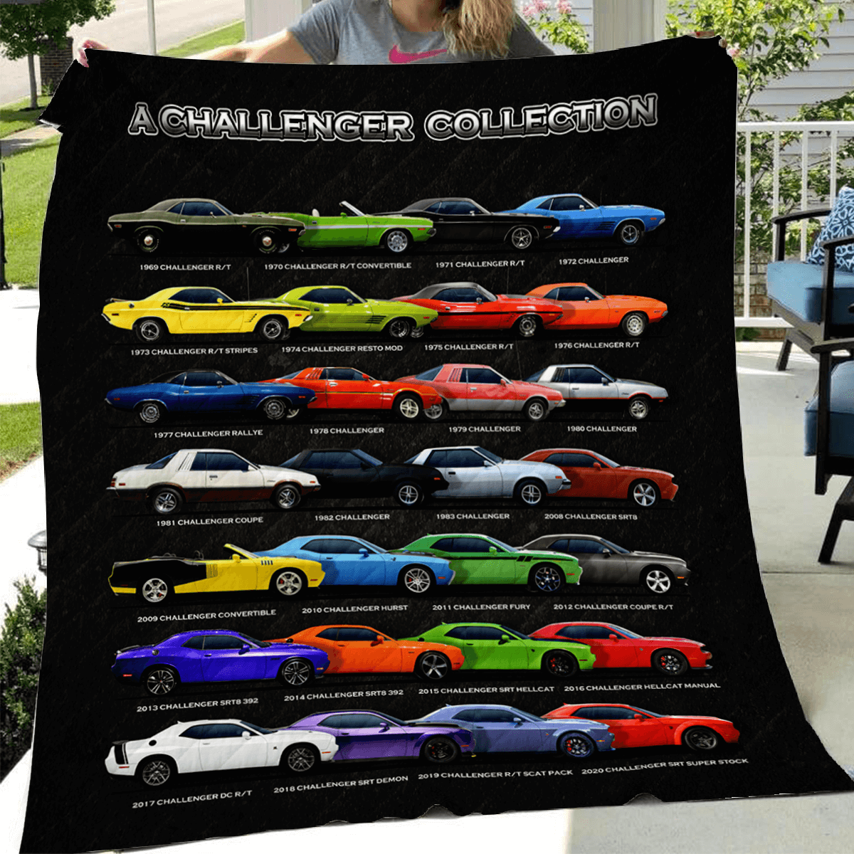 Dodge Challenger Collection Quilt - Sensational Sideview Dodge Challenger Quilt