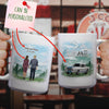 Personalized Mustang Couple Art Mug - Hand In Hand Couple On Mountain Side Road New Version