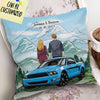 Personalized Mustang Cushion Pillow - Art Decorative Pillow For Mustang Couples