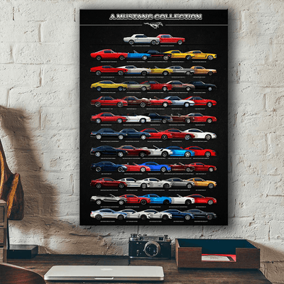 Mustang Canvas Wall Art - Mustang New Collection Wall Decoration