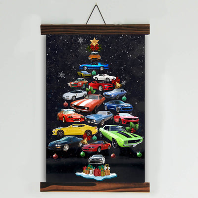 Camaro Canvas Wall Art - Christmas Tree From All Camaros