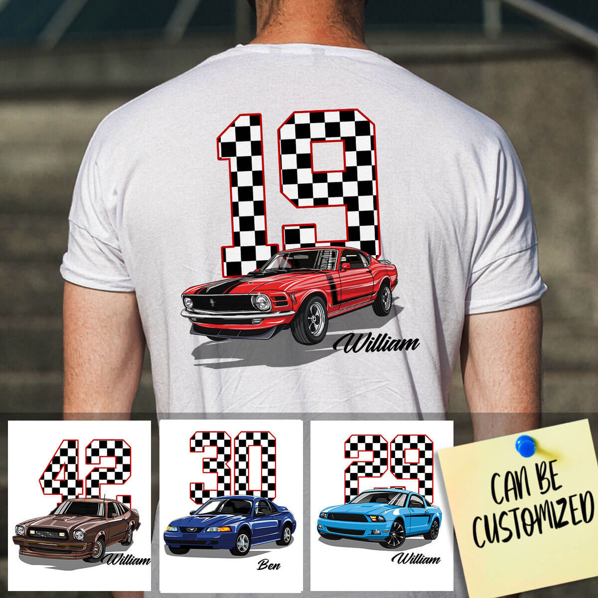 Customized Mustang Graphic - T-shirt Fa And Art Collection Mustang Art - StreetKars