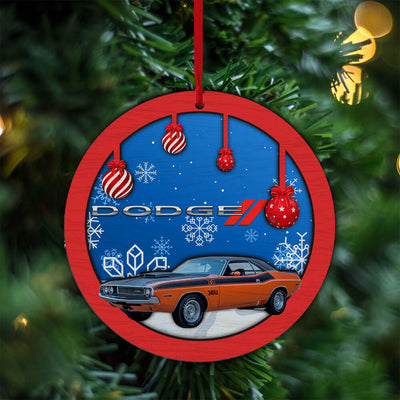 Dodge Challenger 2-Layer Wood Art Ornament - Exceptional Ornaments For Dodge Challenger Fans