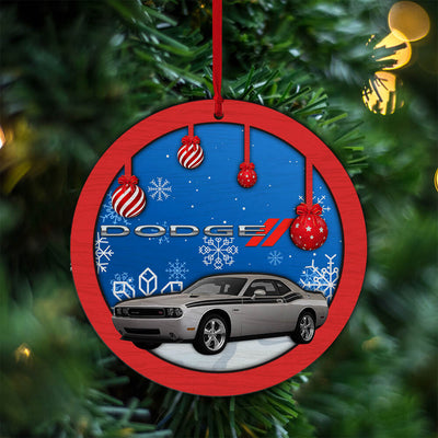 Dodge Challenger 2-Layer Wood Art Ornament - Exceptional Ornaments For Dodge Challenger Fans