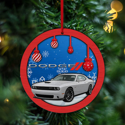 Dodge Challenger 2-Layer Wood Art Ornament - Exceptional Ornaments For Dodge Challenger Fans