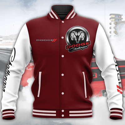 Dodge Challenger Baseball Jacket - Stylish Varsity Jacket For True