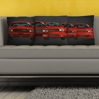 Dodge Challenger Cushion Pillow Set - Dodge Challenger Evolution Decorative Pillow