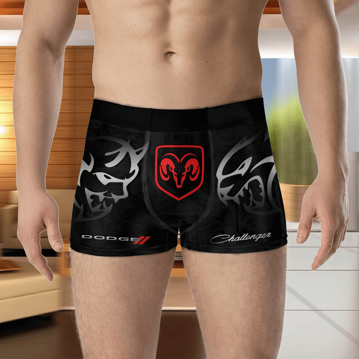 Dodge Challenger Men Boxer Briefs - Comfort Boxer Briefs With Flex Waistband