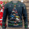 Mustang Art Sweater - Christmas Tree From All Mustangs