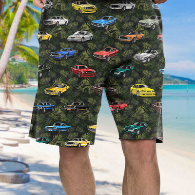 Mustang Art Hawaiian Shirt and Beach Short - Mustang Collection Design New Version